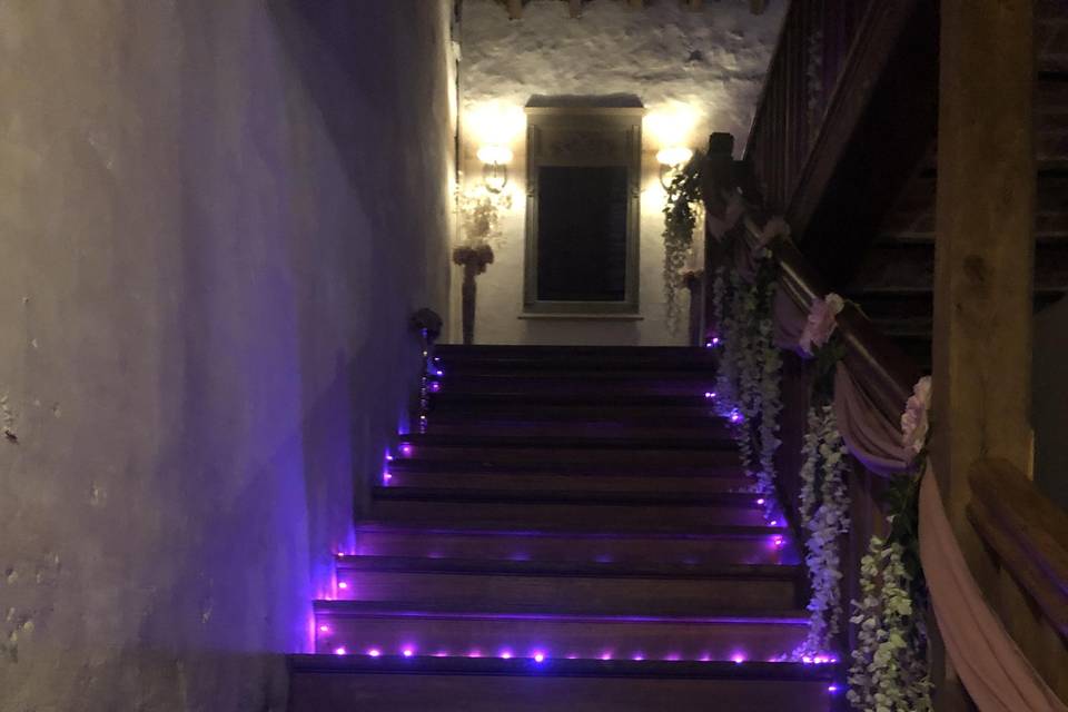 Escalier illuminé