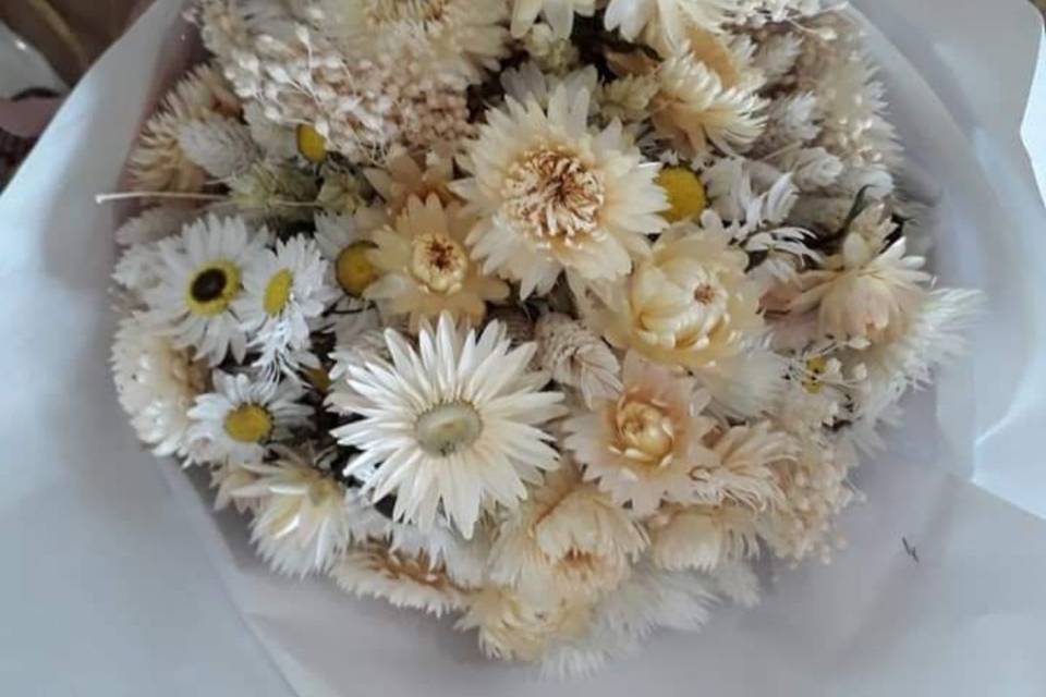 Bouquet de mariée fleurs seche