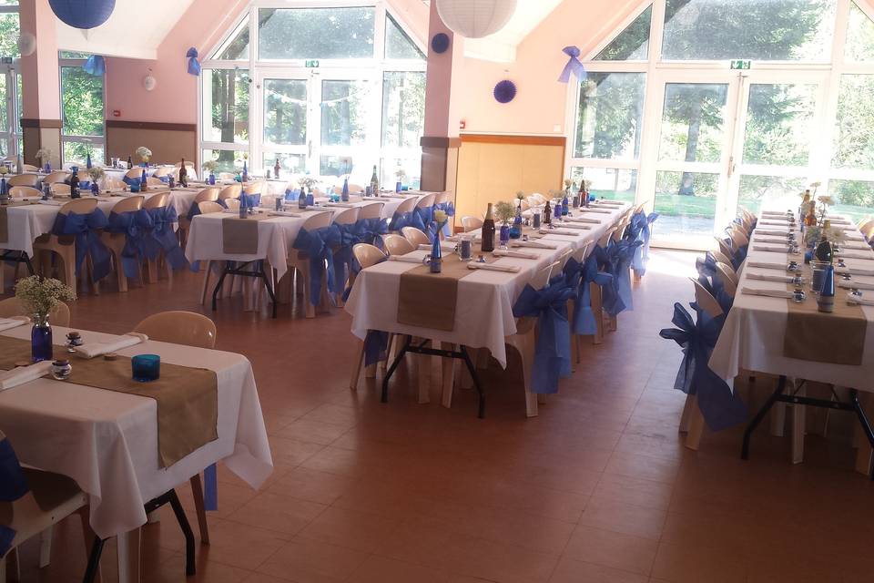 Mariage décoration bleue