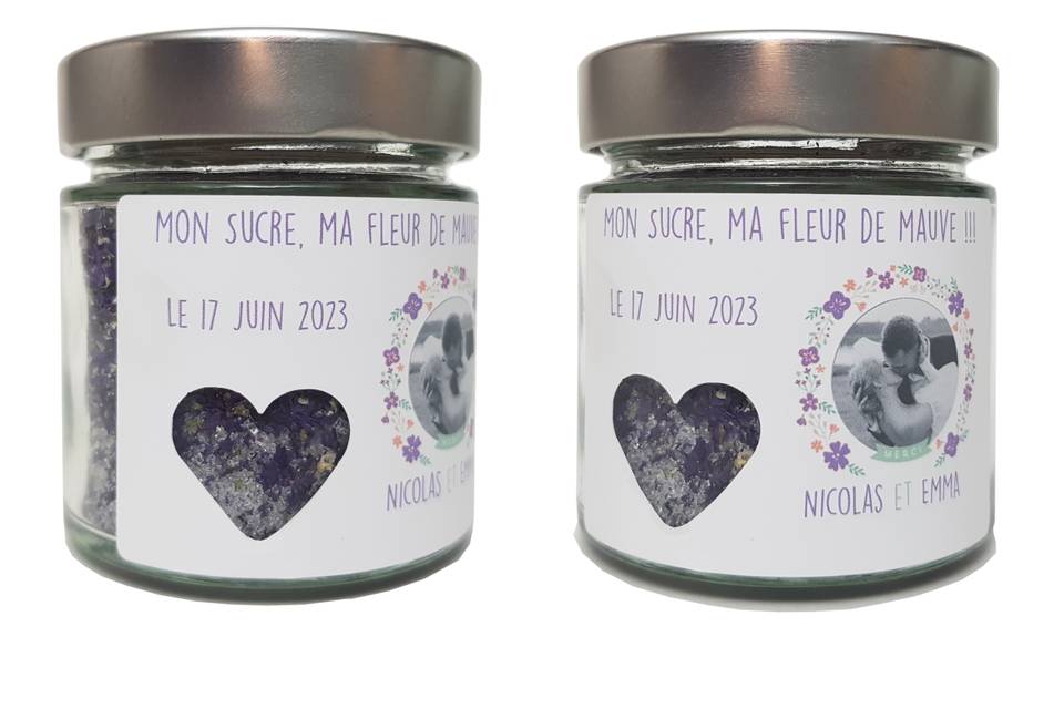 Sucre aux pétales de mauve
