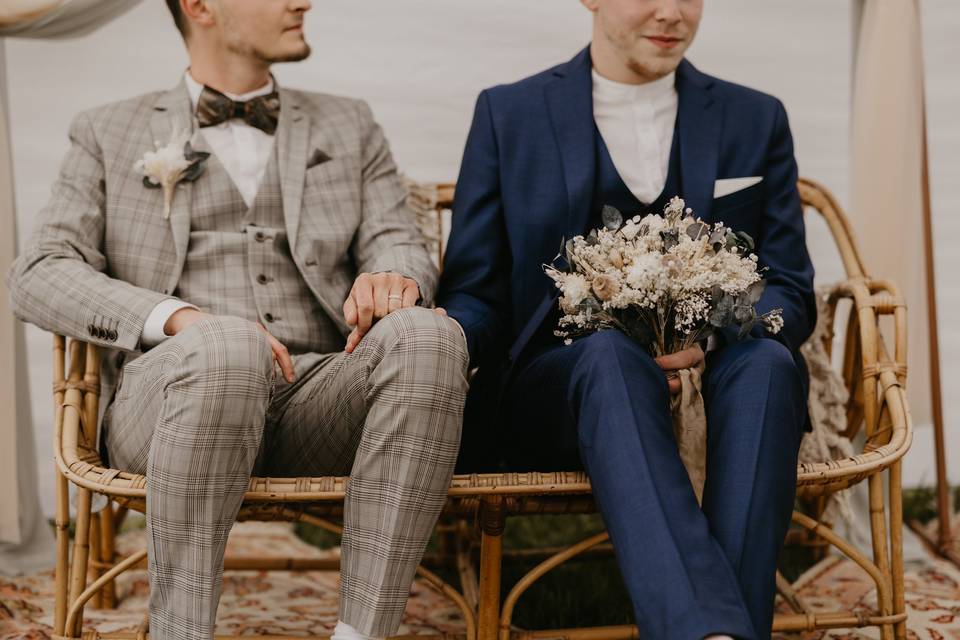 Bouquet + Boutonnière mariés