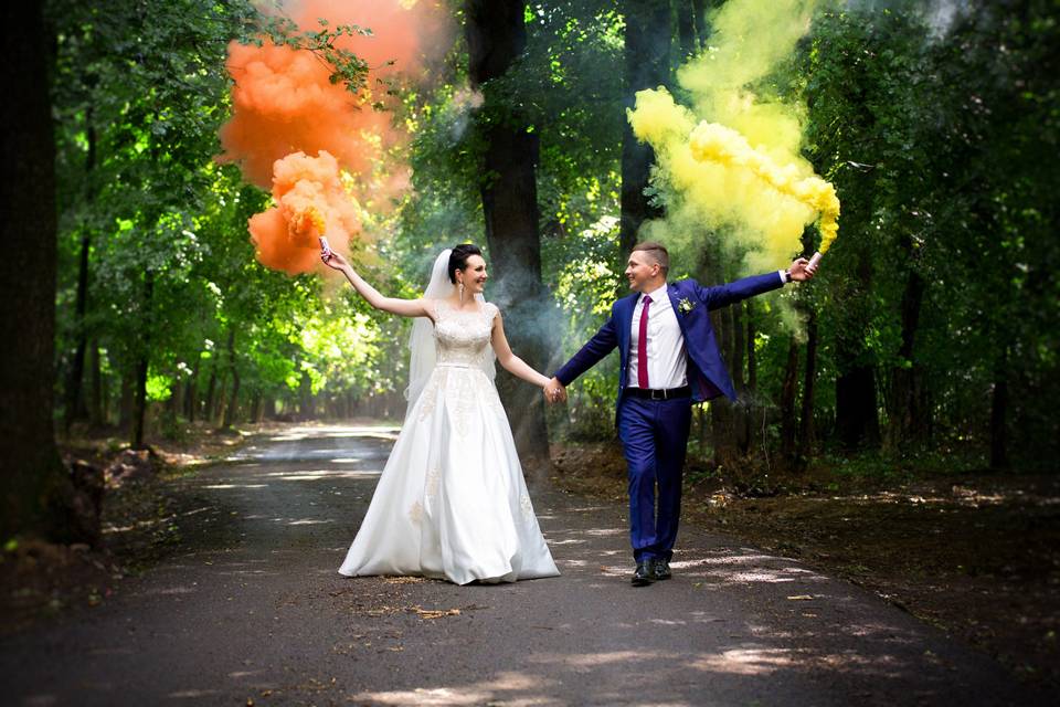 Un mariage plein de couleurs