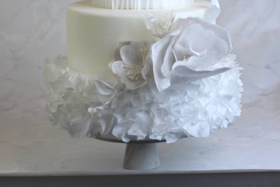 Wedding cake floral élégant