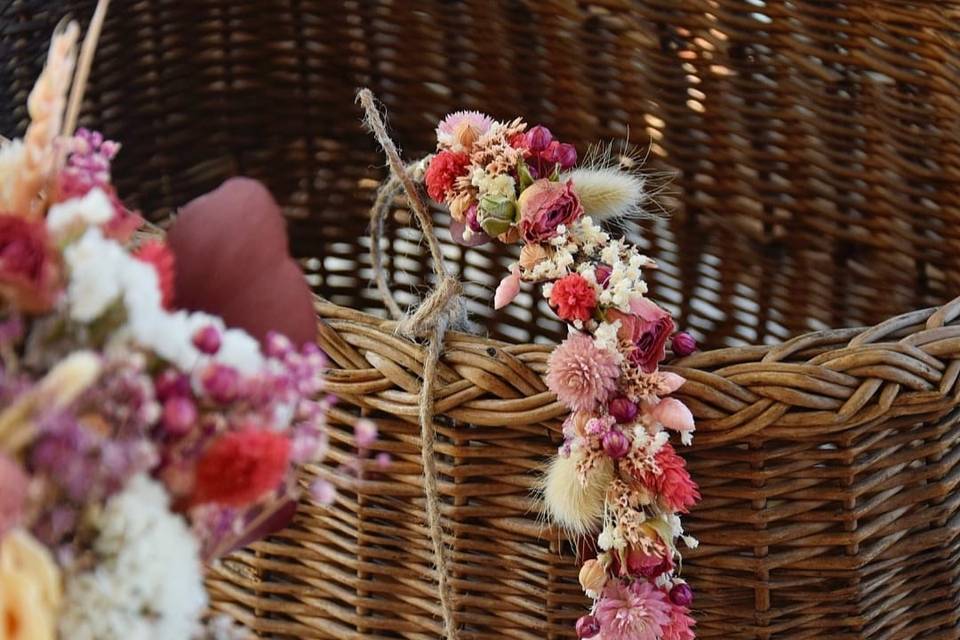 Couronne fleurs séchées