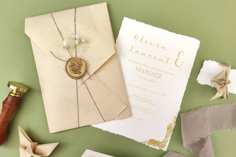 Marque-place mariage origami