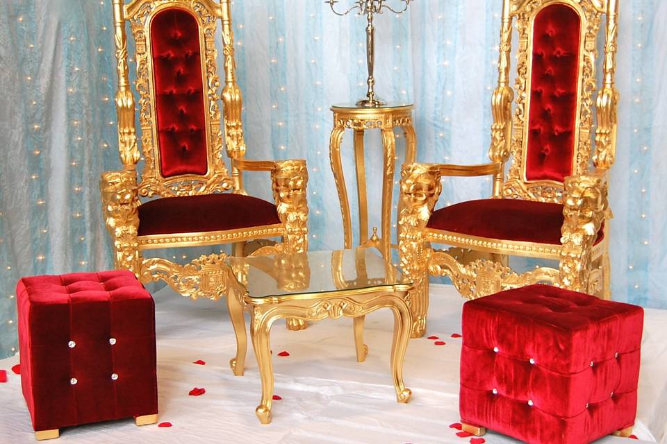 Location trône baroque