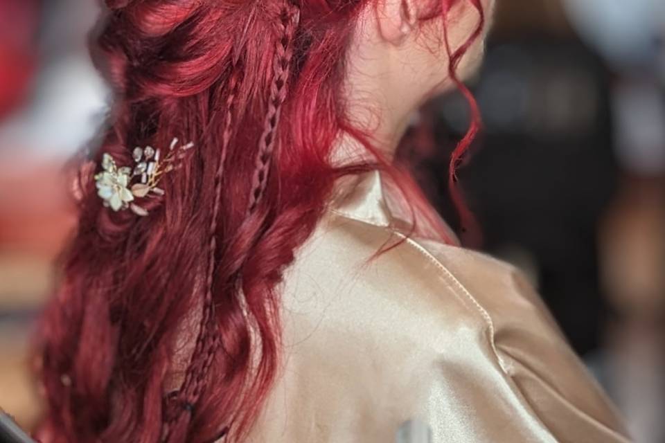 Coiffure tressée mariée