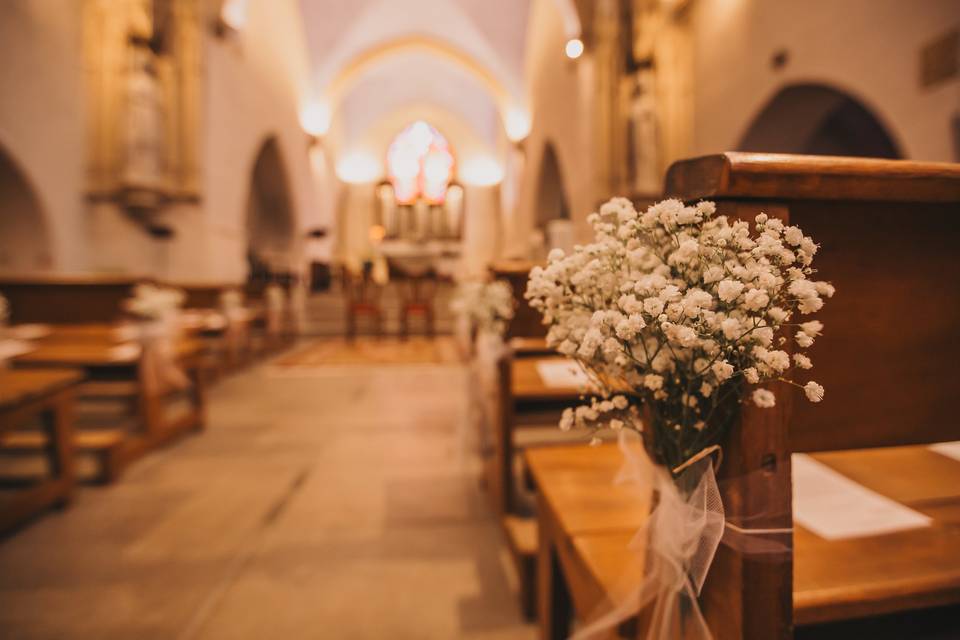 Bouquet banc d'église