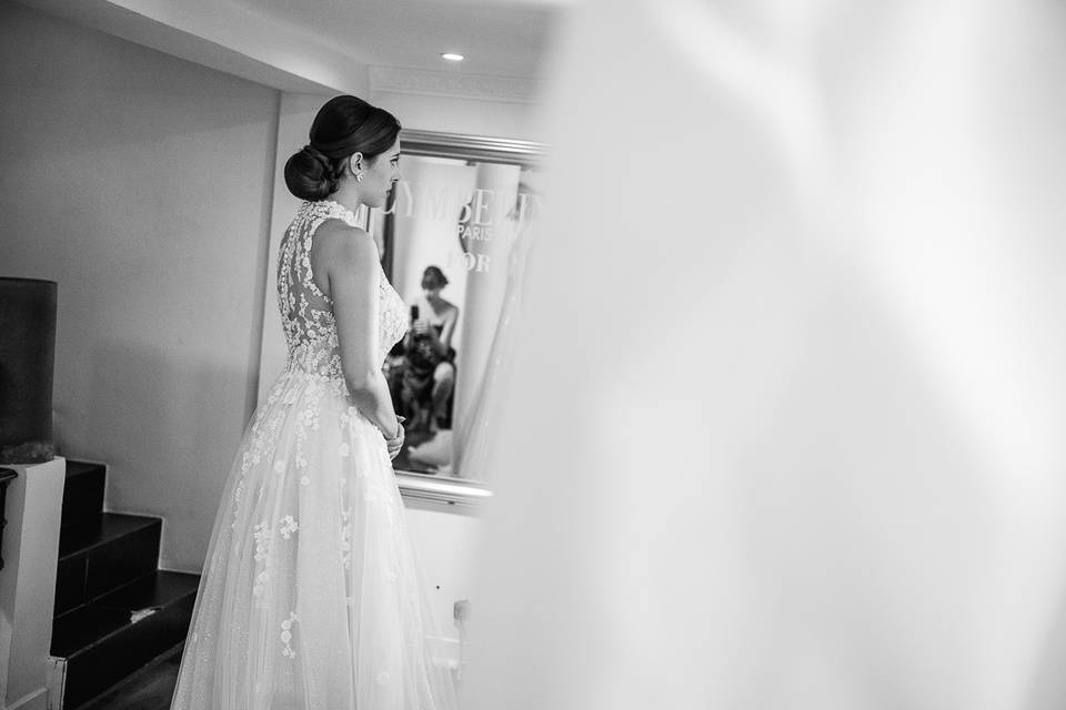 Chignon d'une mariée