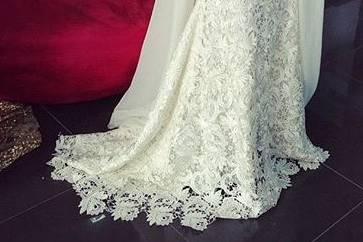 Robe blanche avec ou sans cape