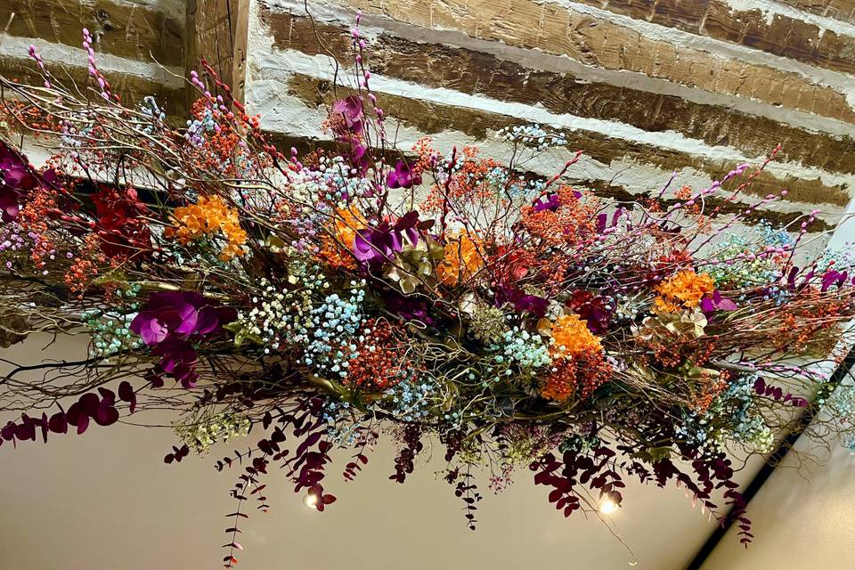 Grande composition fleurs séchées