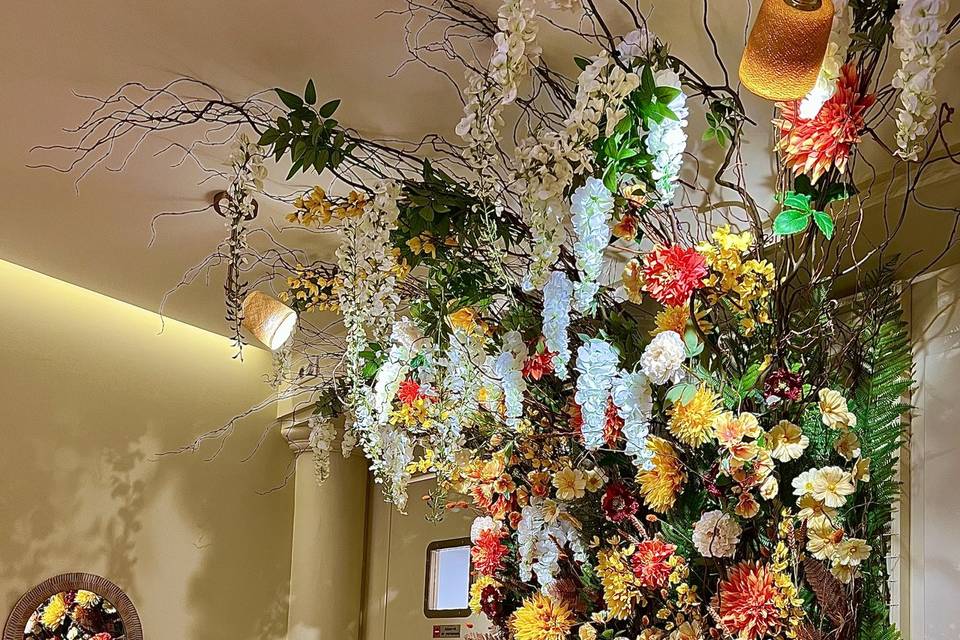 Mur floral artificiel