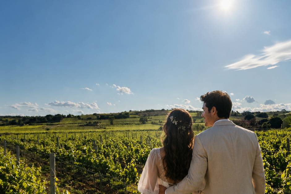 Face aux vignes