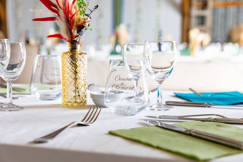 Verre mariage personnalisé