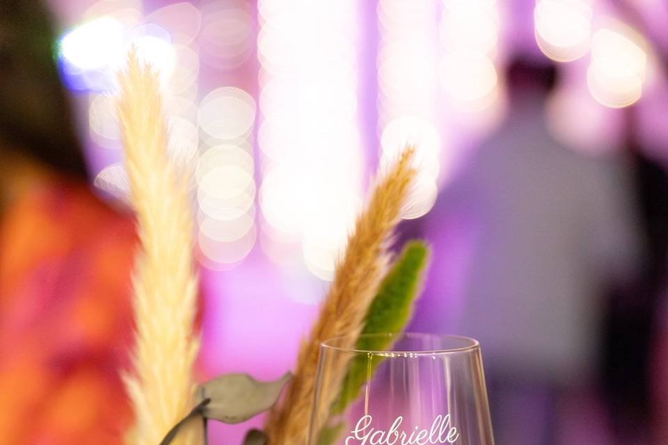 Verre mariage personnalisé