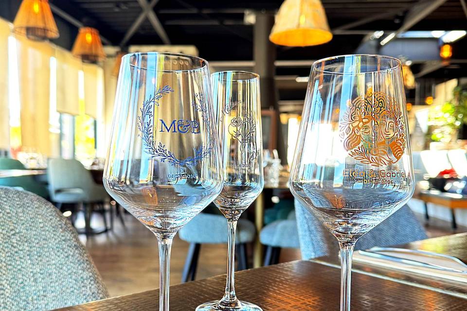 Verre à vin et champagne