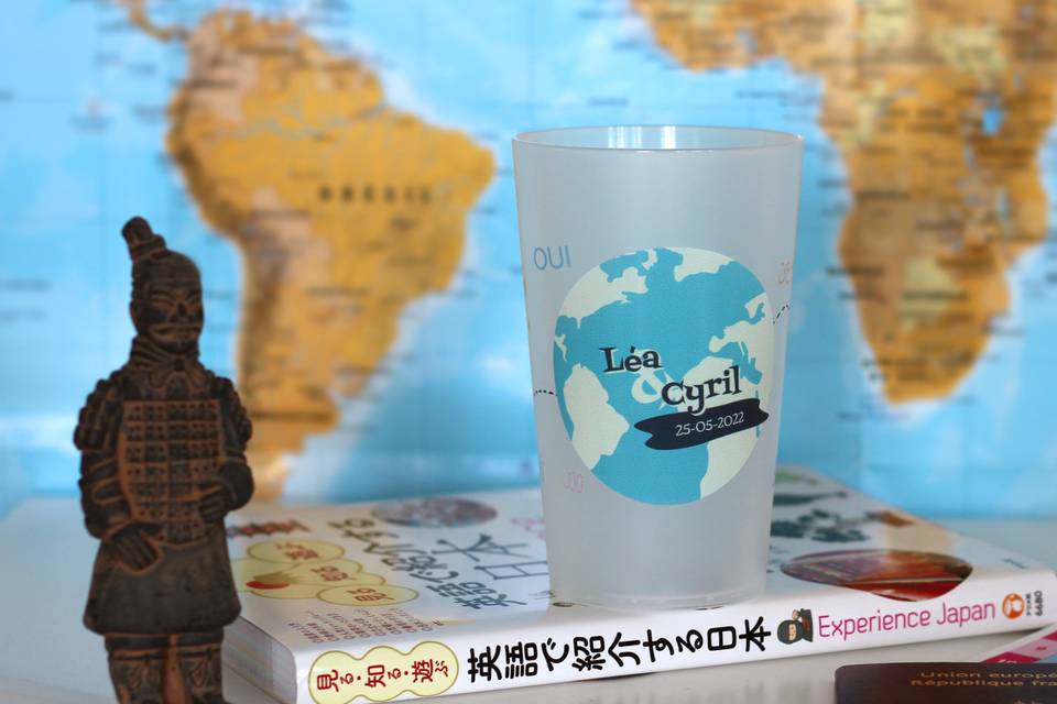 Gobelet de mariage voyage