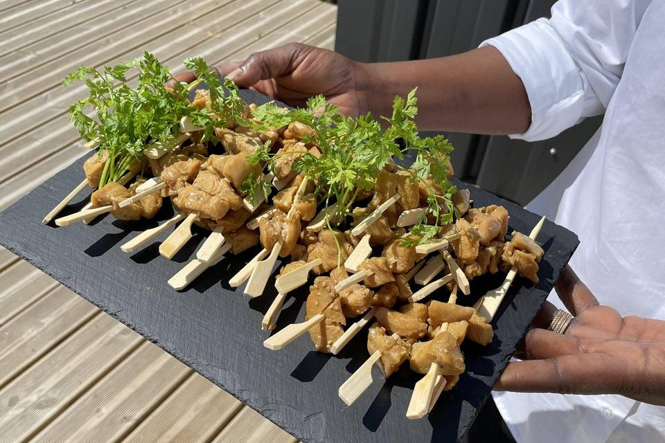 Brochette poulet facon tandori