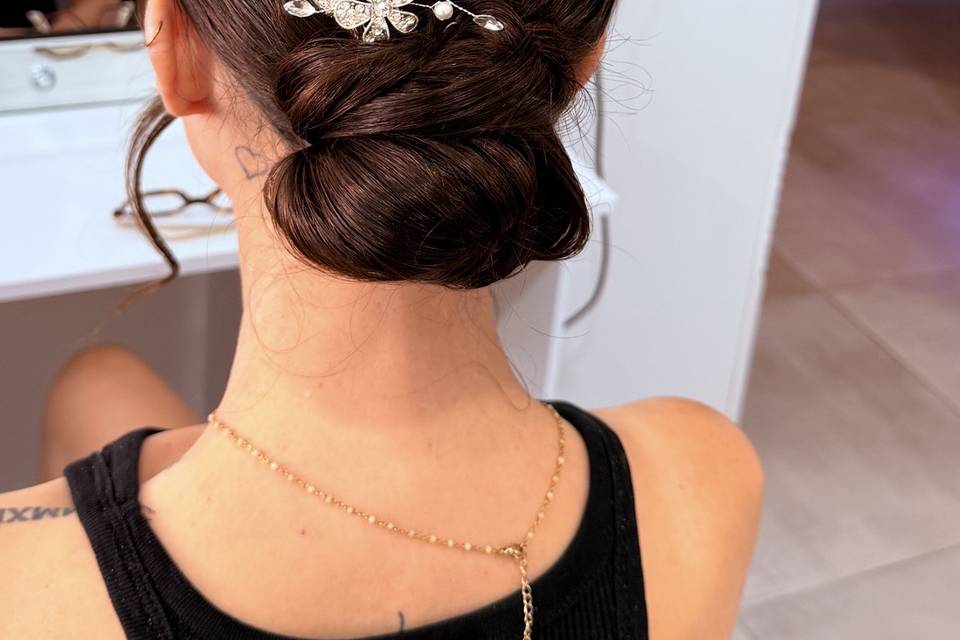 Chignon simple classe