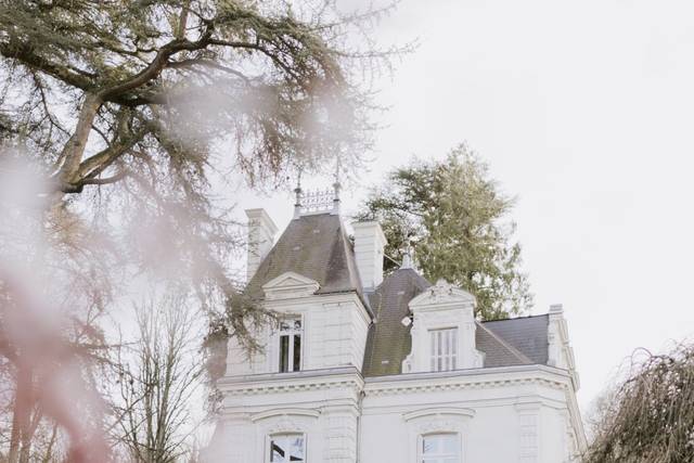 Château et fleurs