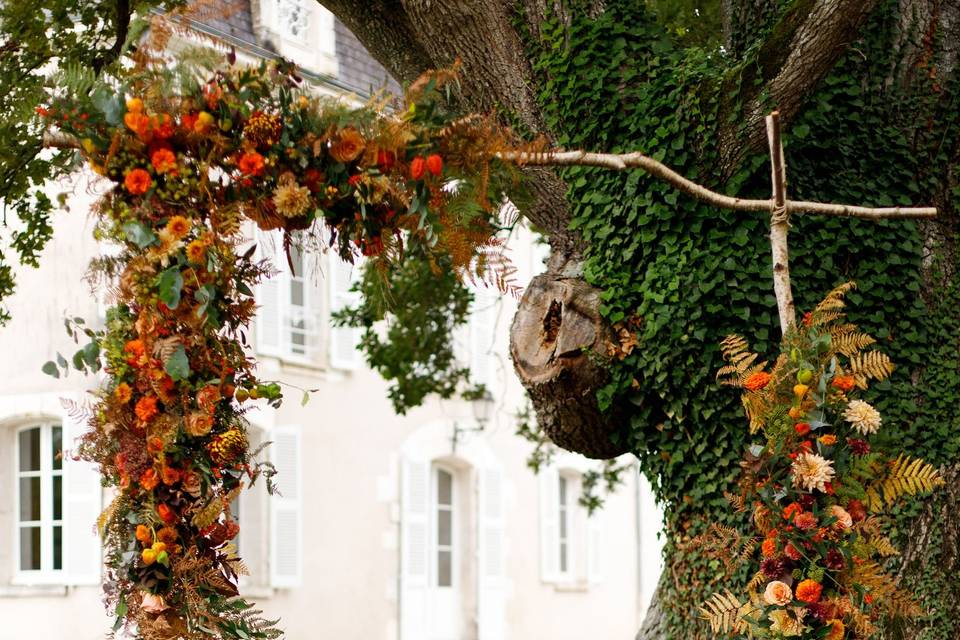 Cérémonie sous le vieux chêne