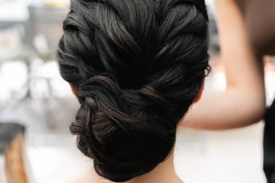 Chignon bas structuré