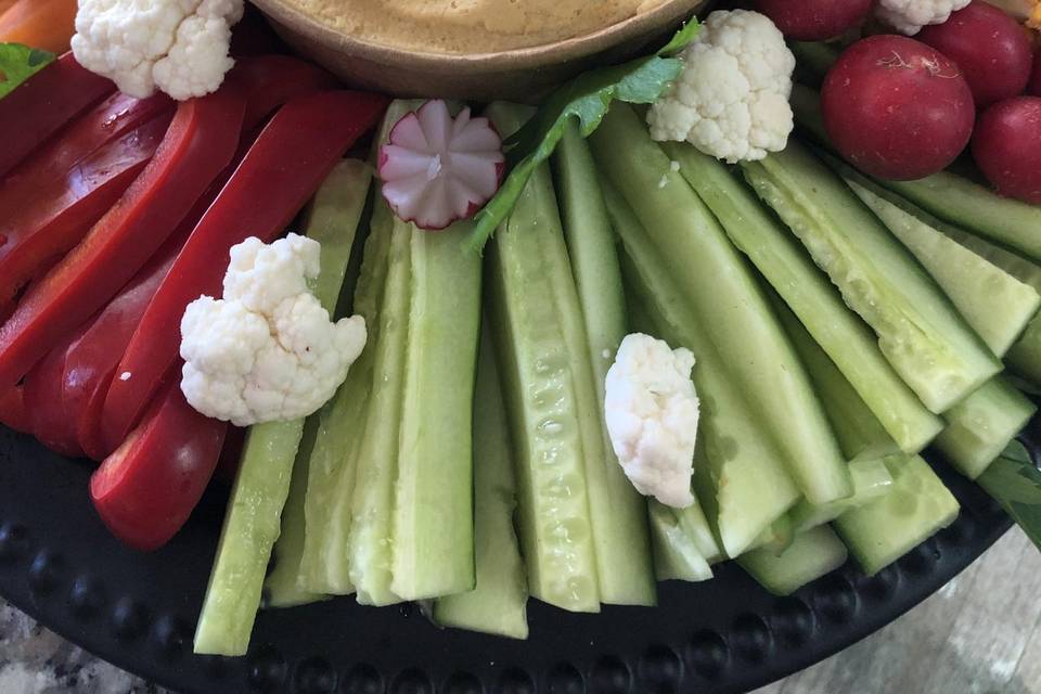 Crudité et houmous