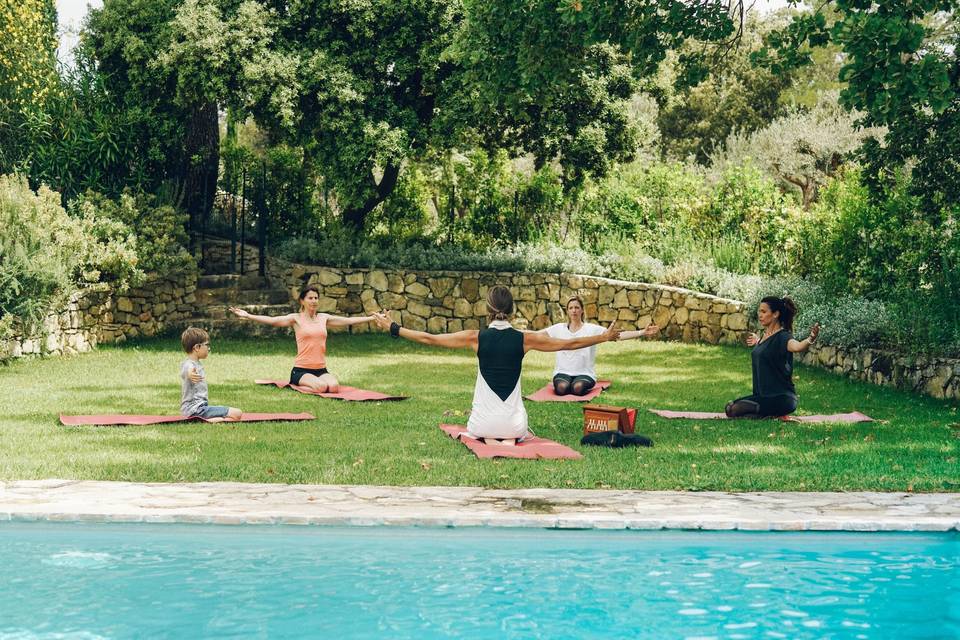 Séance de yoga