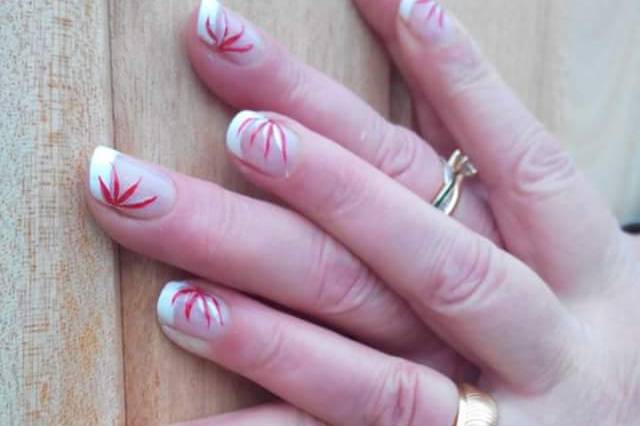 French blanche + nails art