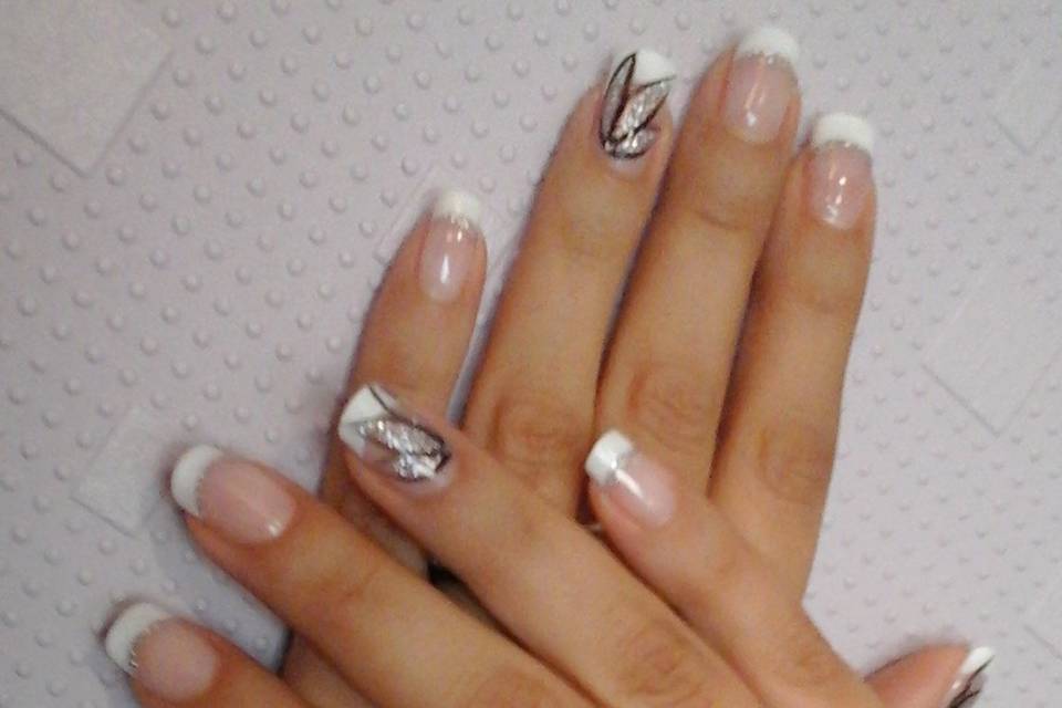 French blanche + nails art