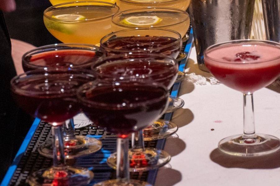 Presentation cocktail verrerie