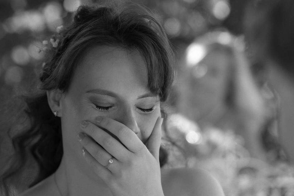 La mariée émue