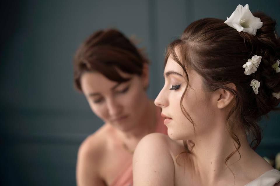 Préparatifs de la mariée