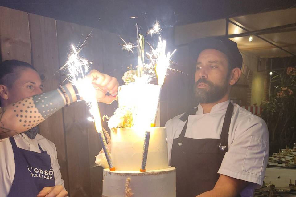 Service gâteau de mariage