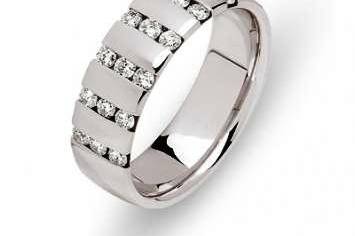Alliance Argent avec diamants