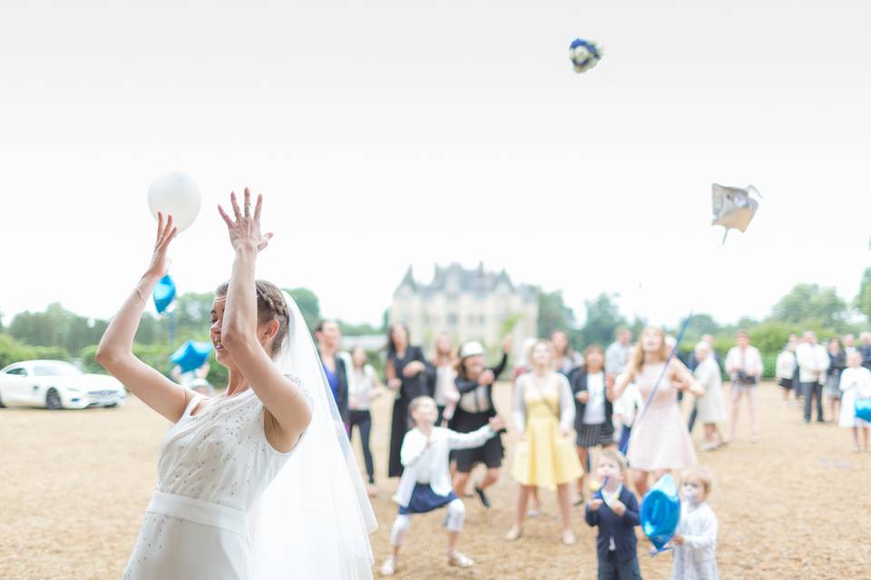 Lancé du bouquet de la mariée