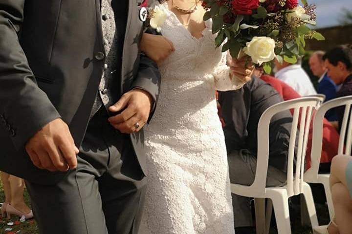 Bouquet mariée et broche