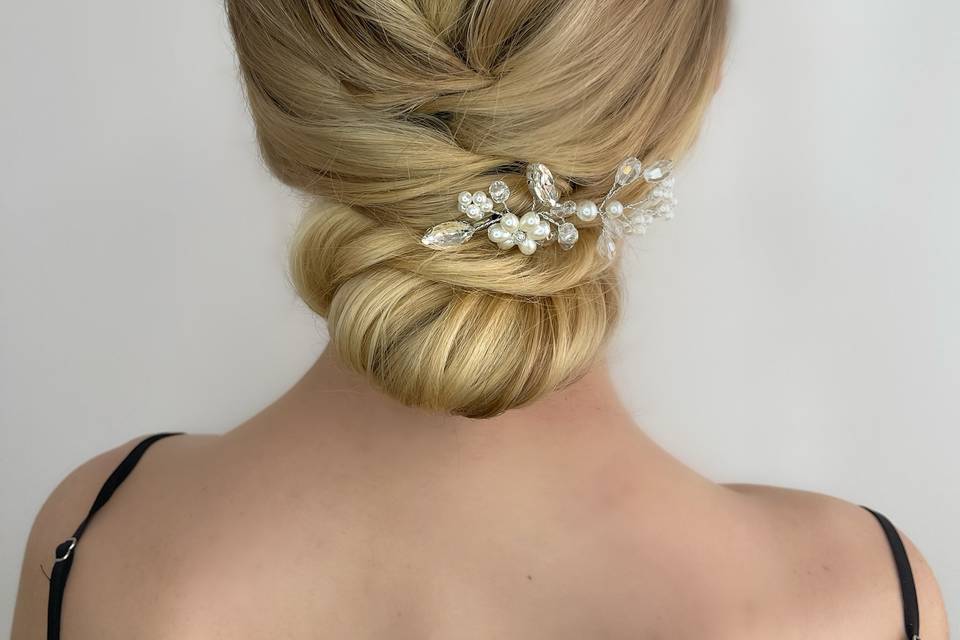 Coiffure mariée pour Rania