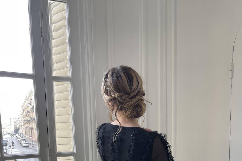 Chignon bas bohème