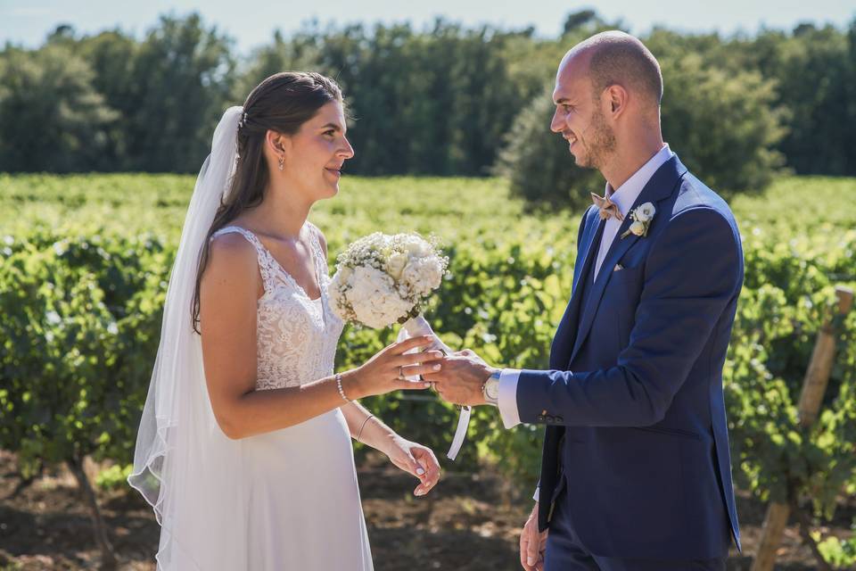 Mariage dans les vignes