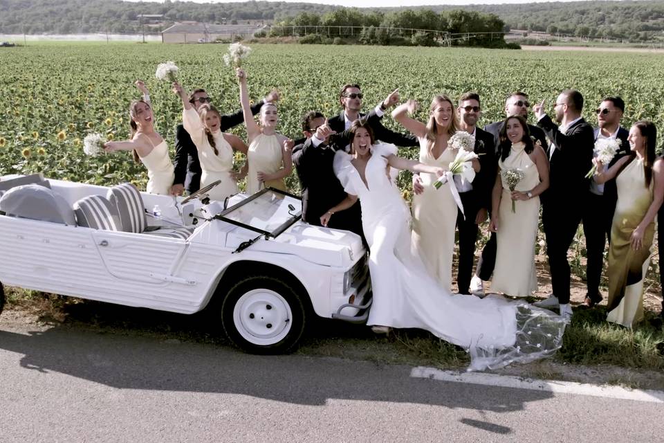 Drone séance photo groupe