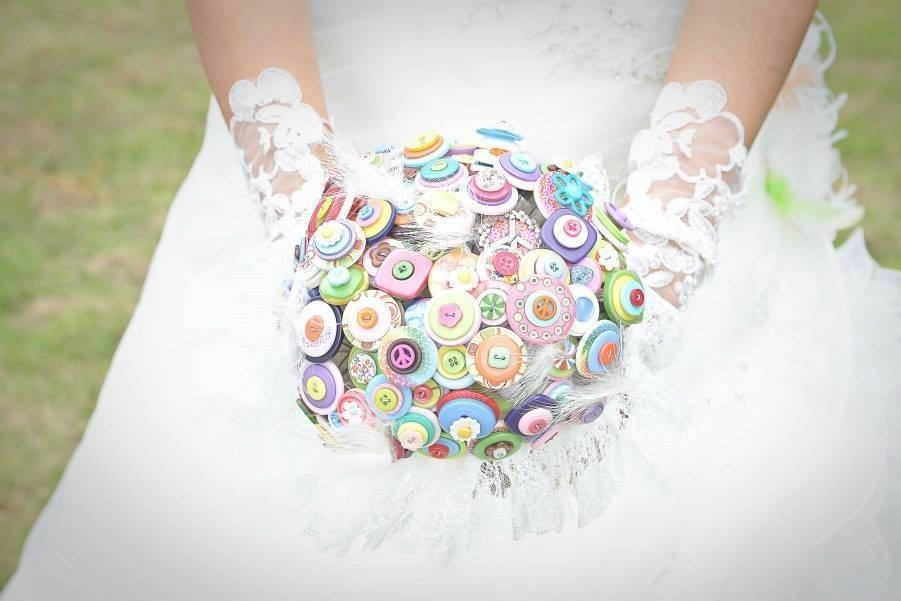 Bouquet de mariée boutons