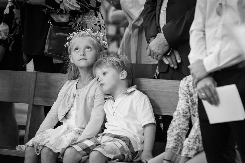 Enfants à l'église