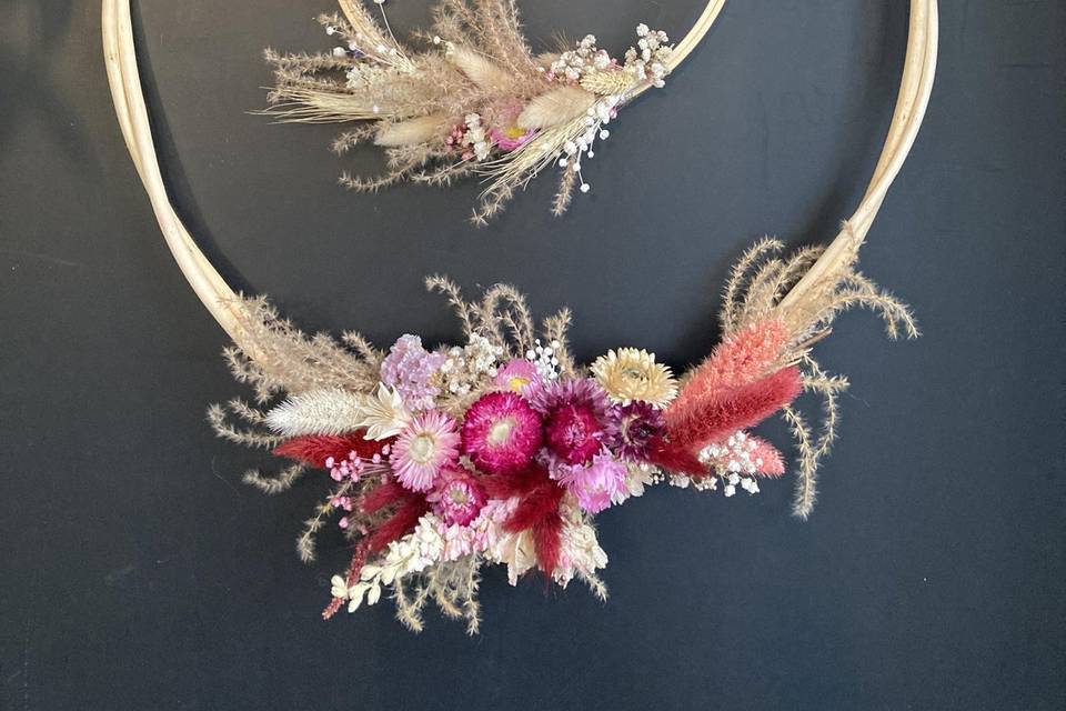 Couronne fleurs séchées