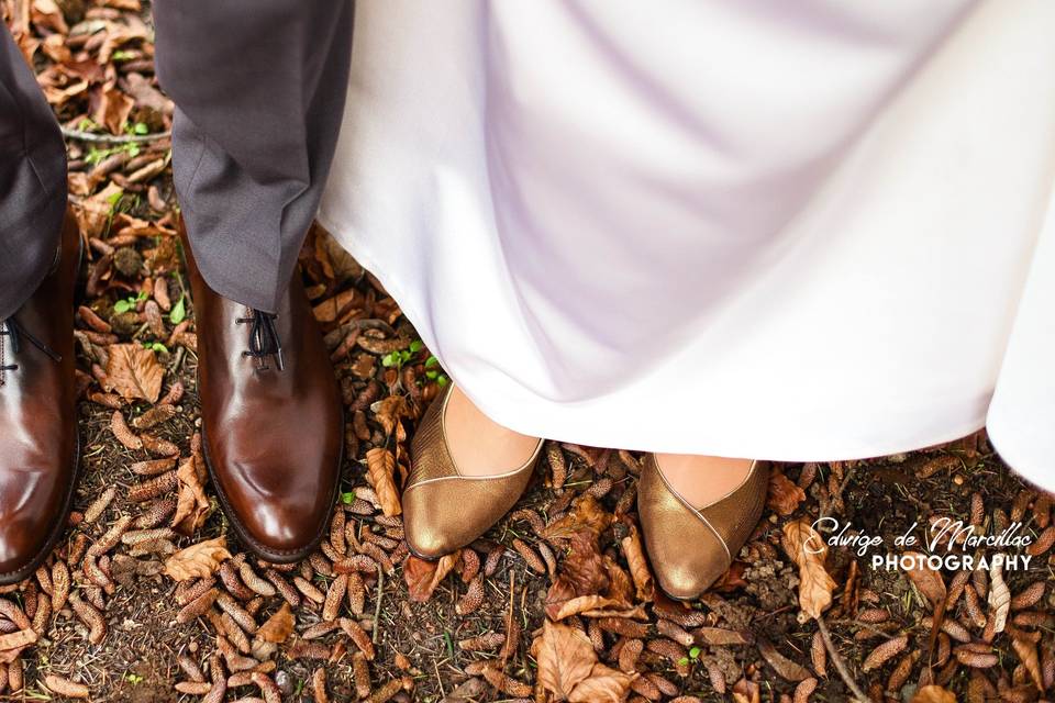 Les chaussures de la mariée