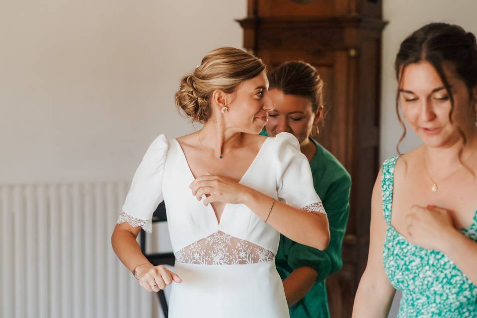 Habillage de la mariée