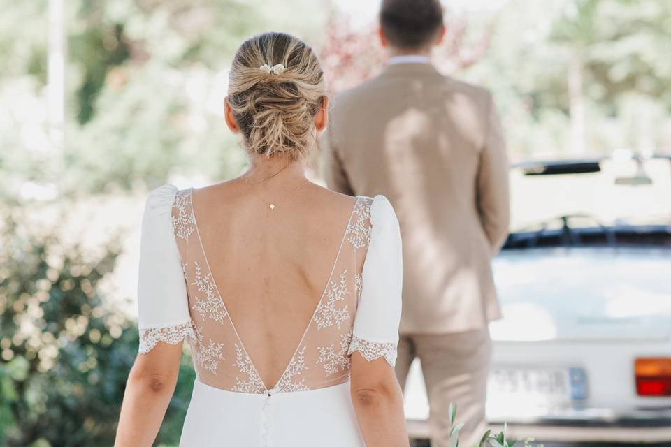 Coiffure chgnon flou mariée