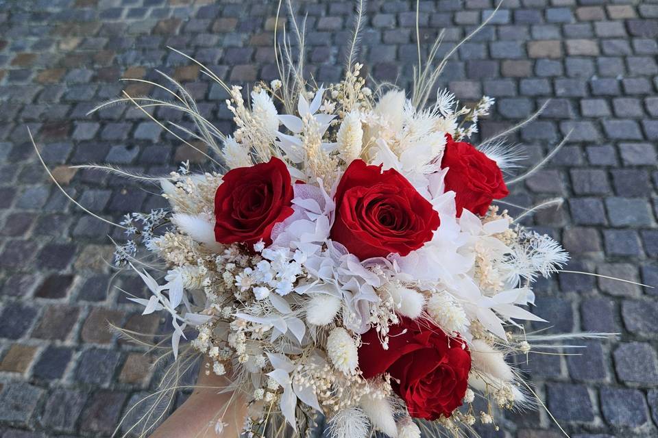 Bouquet de mariée séchées