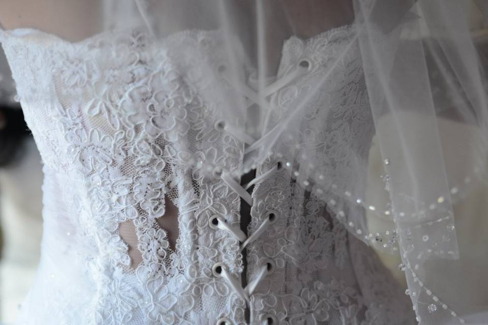 Détails sur robe de mariée