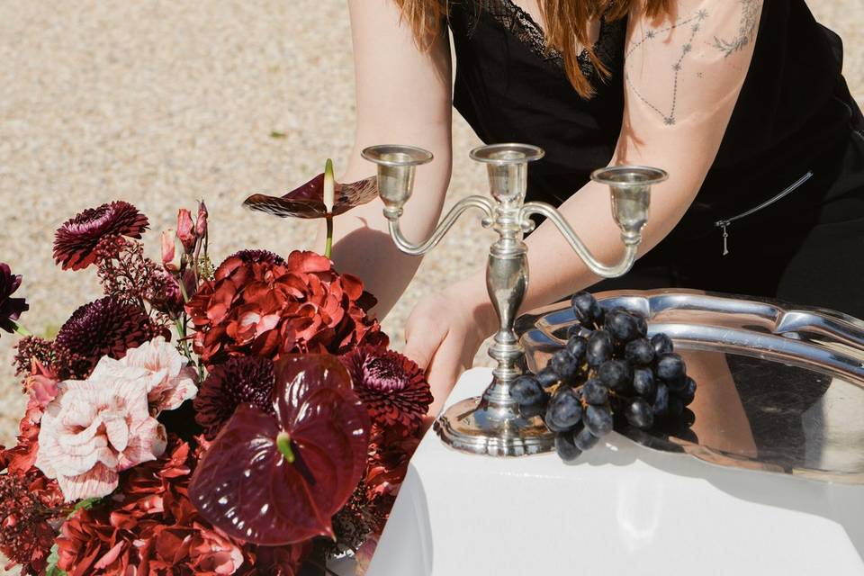 Installation des fleurs